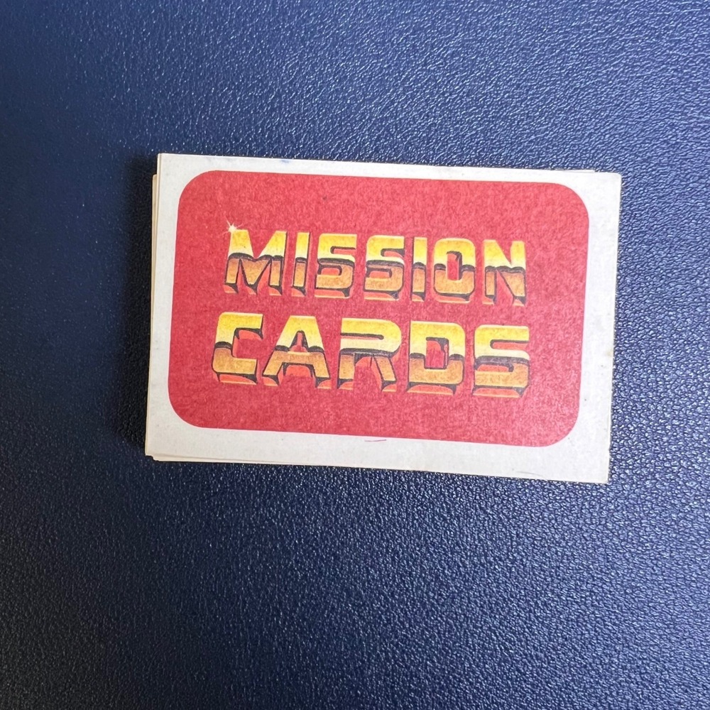 Star Trek Board‎ Game Mission Cards 24 Count Red Yellow Vintage Replacement Good